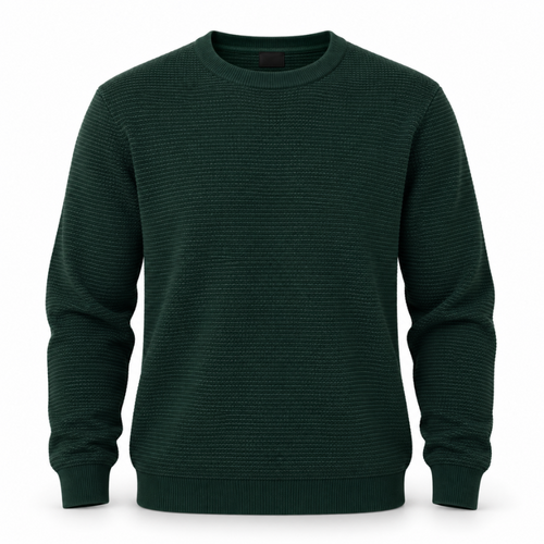 Sweter męski bawełniany z okrągłym dekoltem