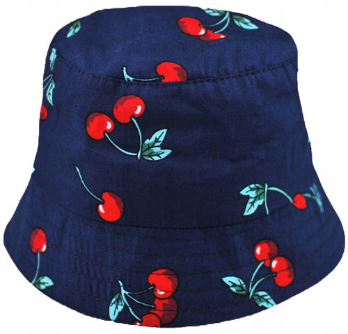 Miękki kapelusz dziecięcy bucket hat wisienki