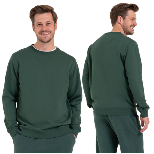 Bluza męska gładka klasyczna przez głowę bez kaptura bawełniana