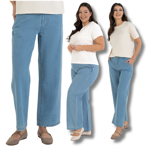 Jeansy spodnie damskie wysoki stan wygodny cienki jeans