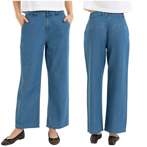 Jeansy spodnie damskie wysoki stan wygodny cienki jeans