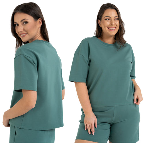 T-shirt damski luźna koszulka z krótkim rękawem wygodna bluzka