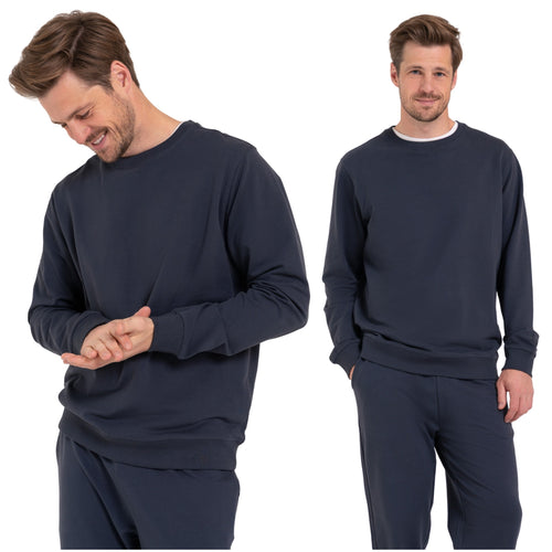 Bluza męska gładka klasyczna przez głowę bez kaptura bawełniana