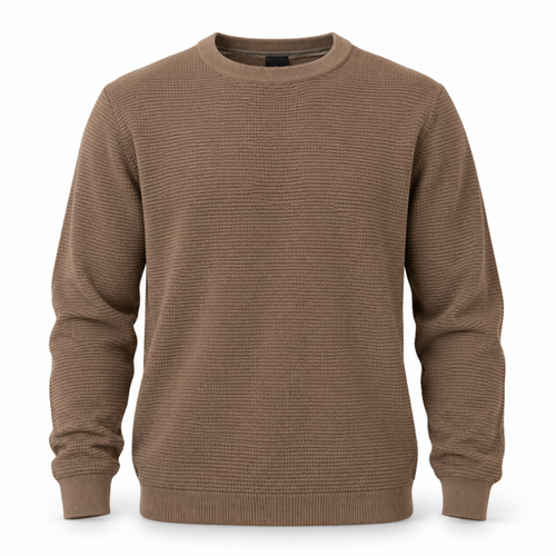 Sweter męski bawełniany z okrągłym dekoltem