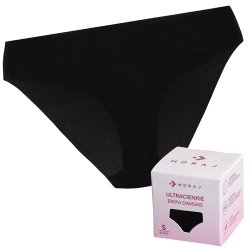 Figi damskie bezszwowe ultracienkie second skin prążkowane bikini