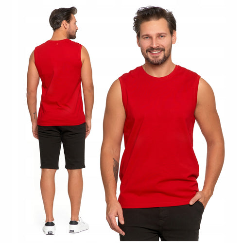 Gładka podkoszulka męska tank top koszulka bez rękawów bokserka