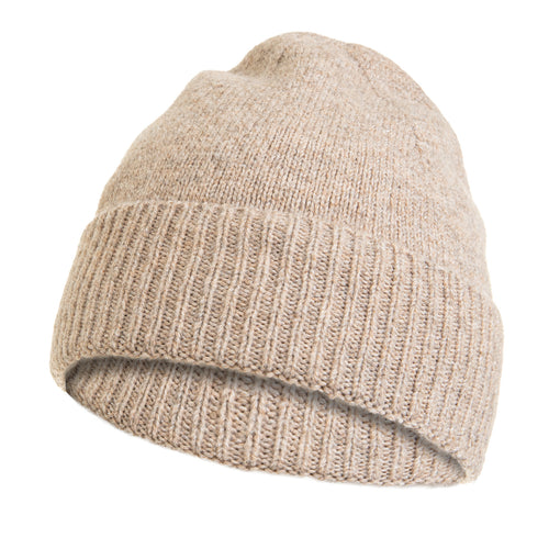 Czapka damska zimowa beanie z domieszką wełny