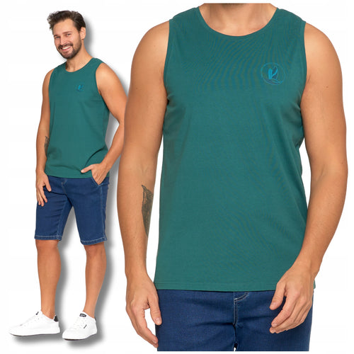 Koszulka męska bez rękawów tank top podkoszulek gładki stylowy
