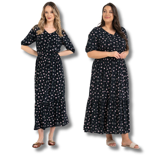 Elegancka sukienka maxi z wiskozy – kobiecy fason i wyjątkowy komfort