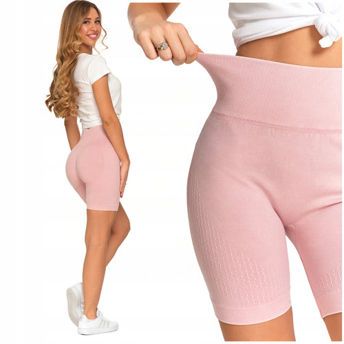Kolarki krótkie legginsy damskie bikery push-up wysoki stan