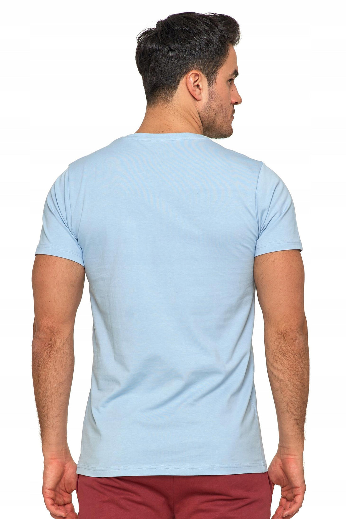 T-shirt męski koszulka gładka premium bluzka z haftem logo
