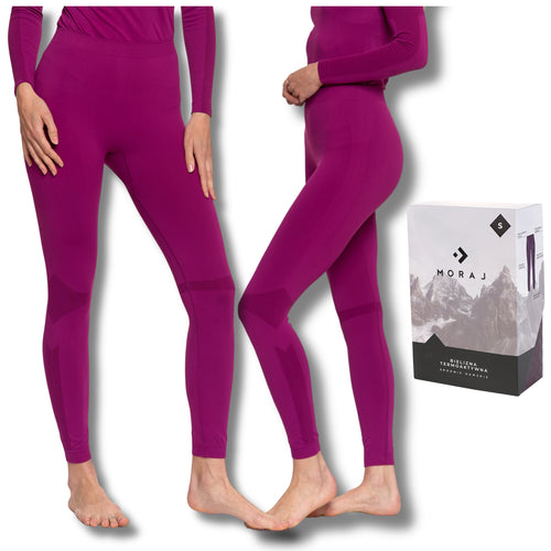 Legginsy termoaktywne damskie cienkie getry zimowe spodnie thermo