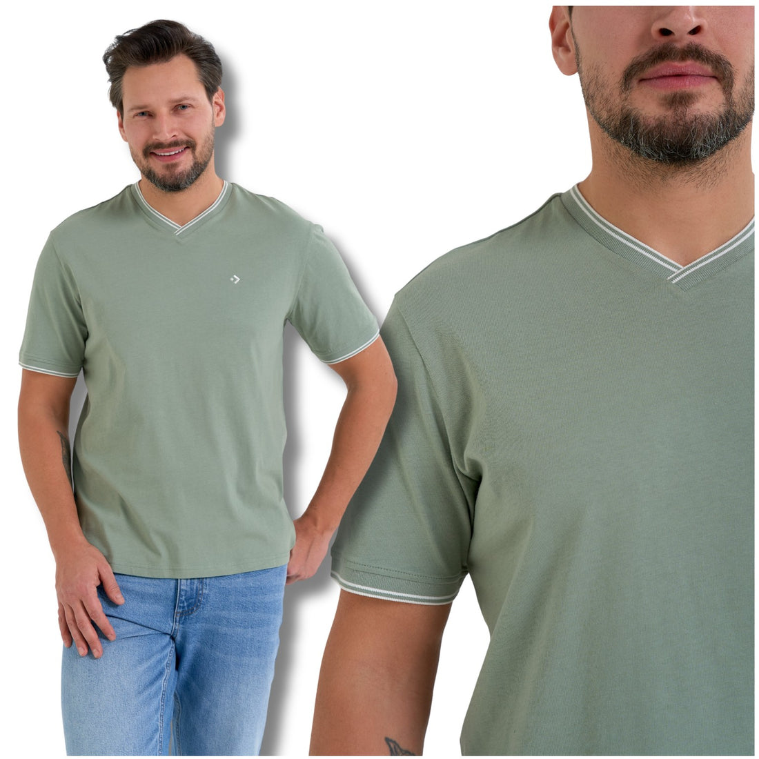 T-shirt męski koszulka z krótkim rękawem elegancka koszulka