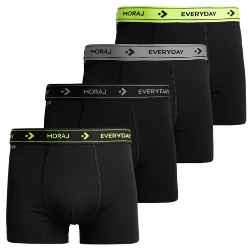 Bokserki męskie – 4-pak black &amp; neon – dopasowany fason