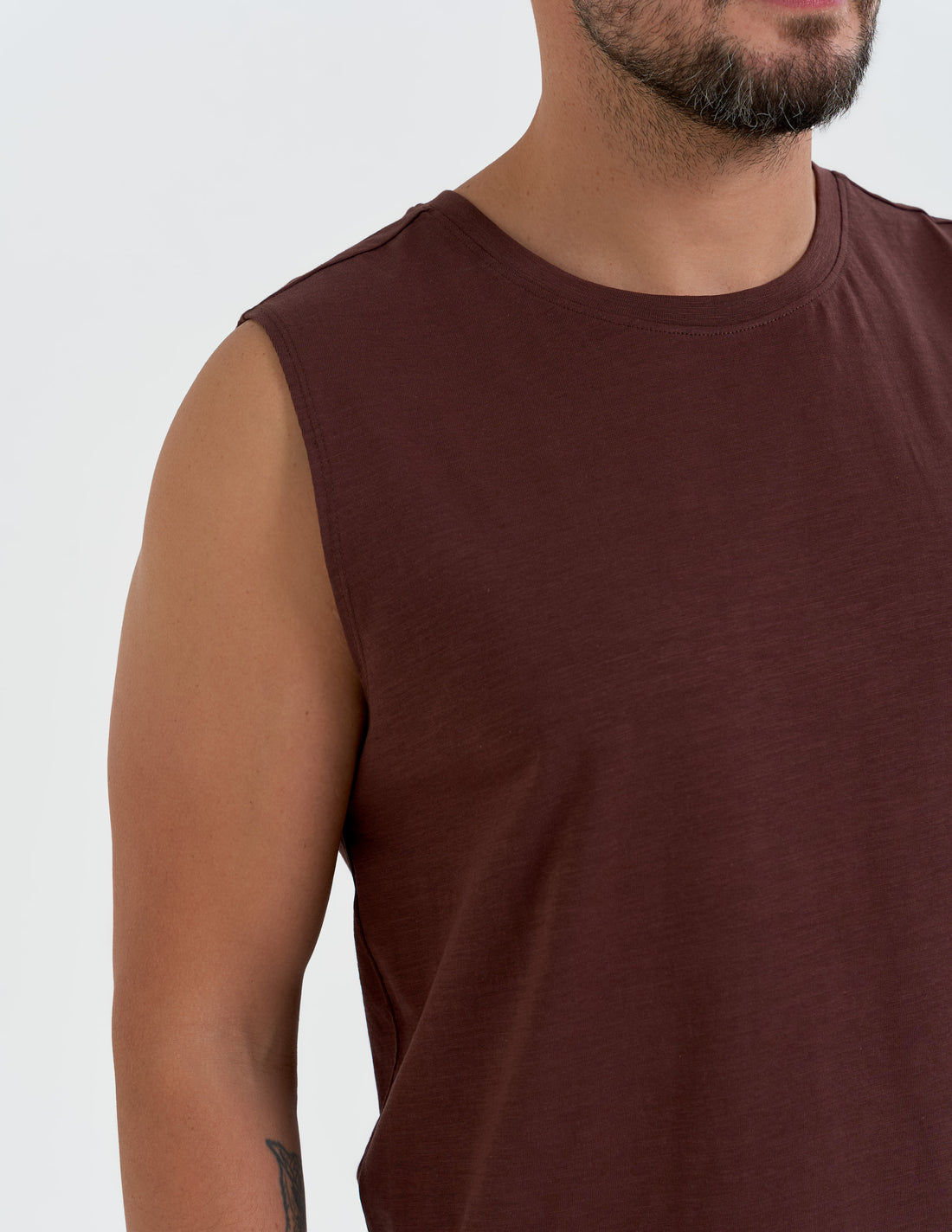 Tank-top bokserka męska koszulka bez rękawów klasyczna gładka