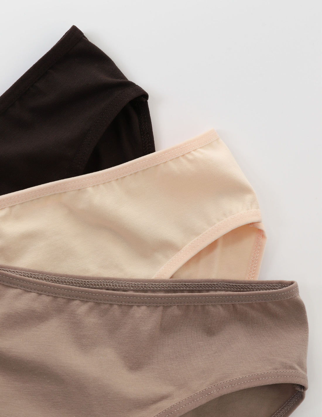Majtki damskie figi bikini bawełniane gładkie 3-pak
