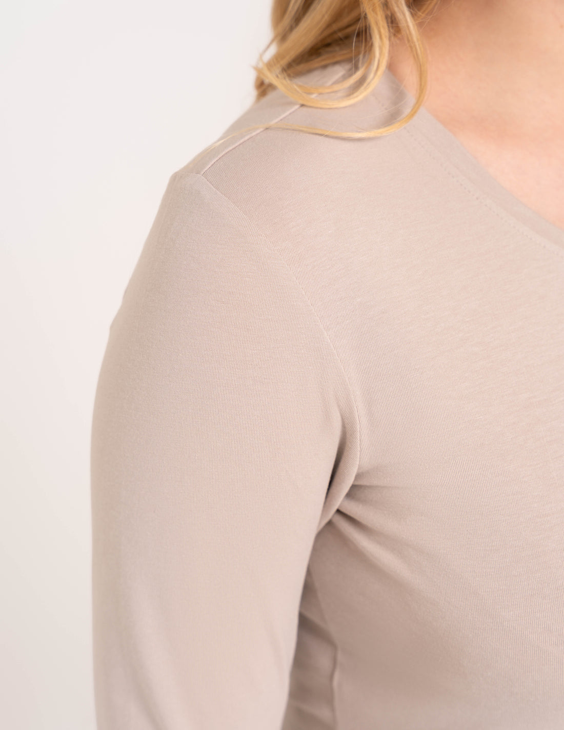 Bluzka damska longsleeve bawełna slim basic dopasowana