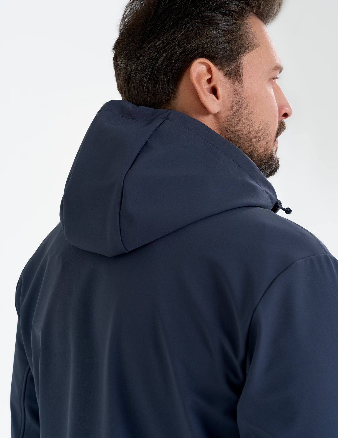 Kurtka męska softshell przeciwdeszczowa kaptur kieszenie na zamek