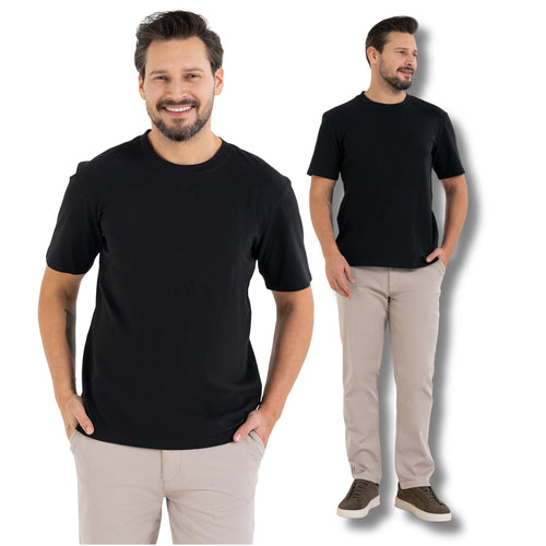 T-shirt męski klasyczna koszulka z krótkim rękawem gładka wygodna