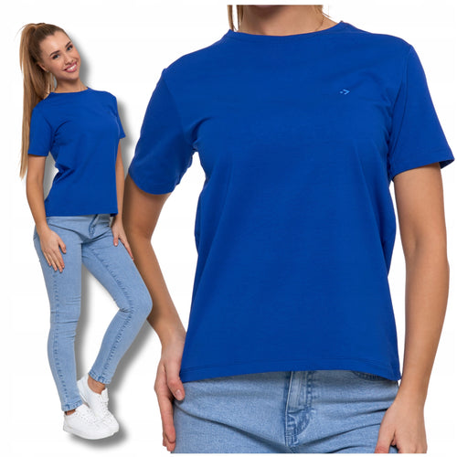 Bluzka damska t-shirt premium bawełna krótki rękaw okrągły dekolt