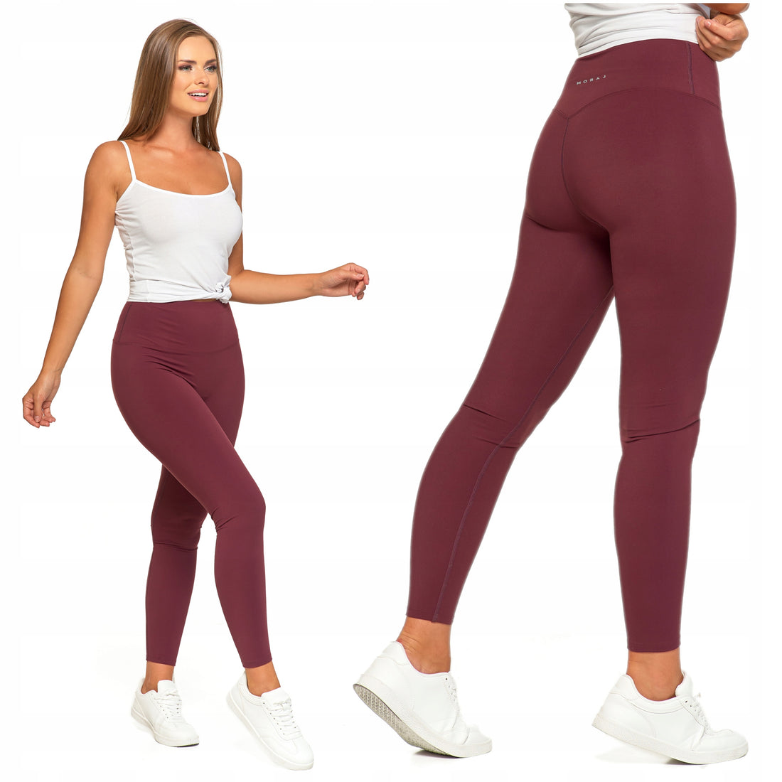 Legginsy damskie wysoki stan kryjące sportowe fitness na siłownie