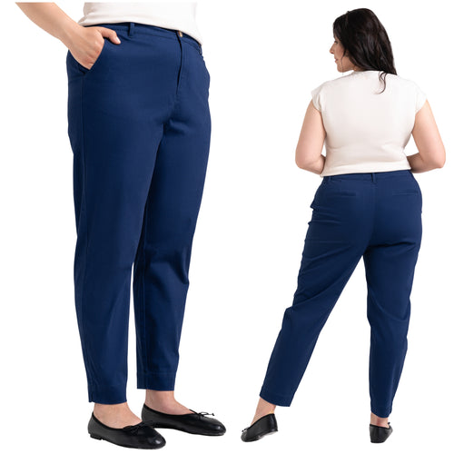 Damskie spodnie chino z wykończeniem peach touch