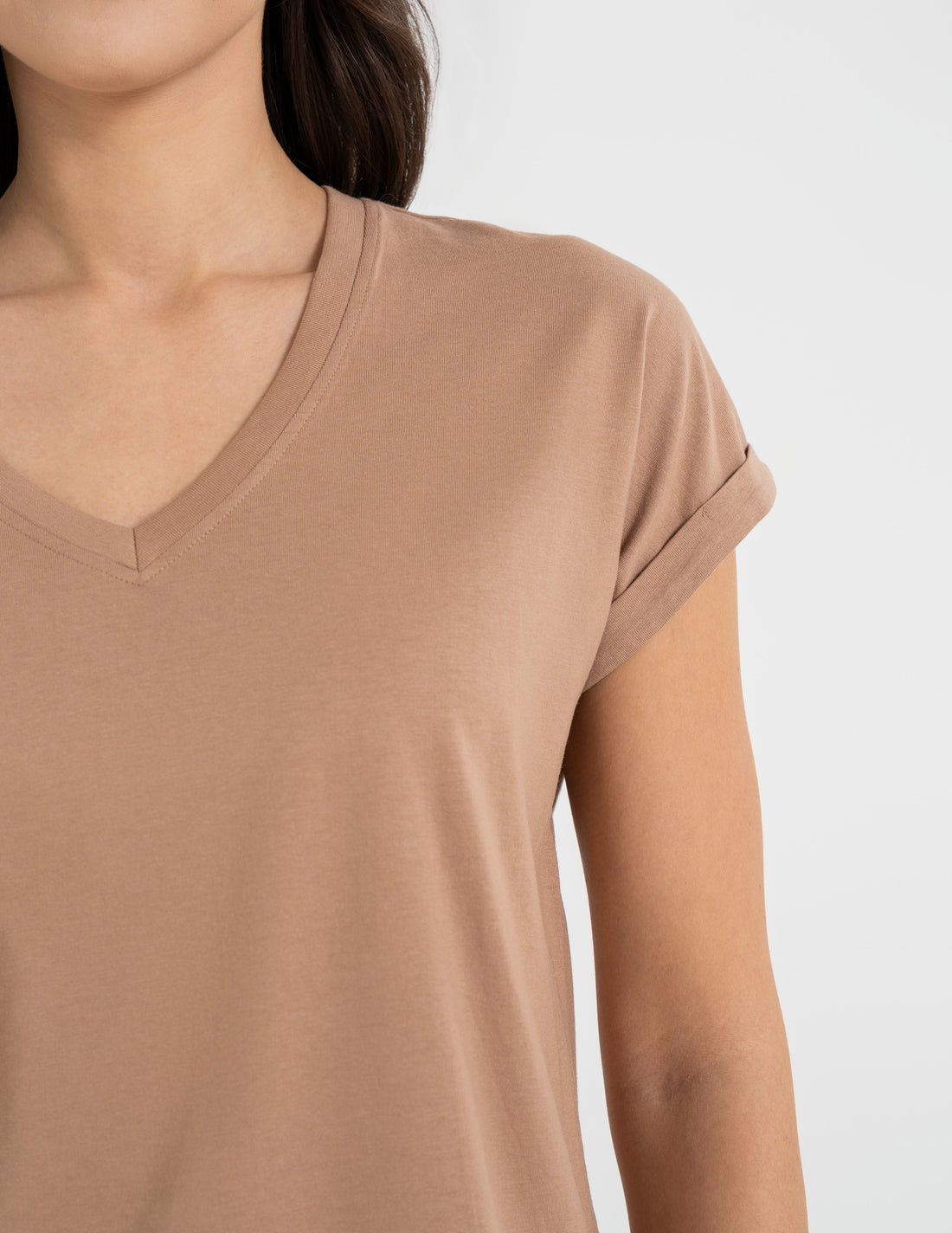 T-shirt damski modna koszulka z krótkim rękawem gładka wygodna
