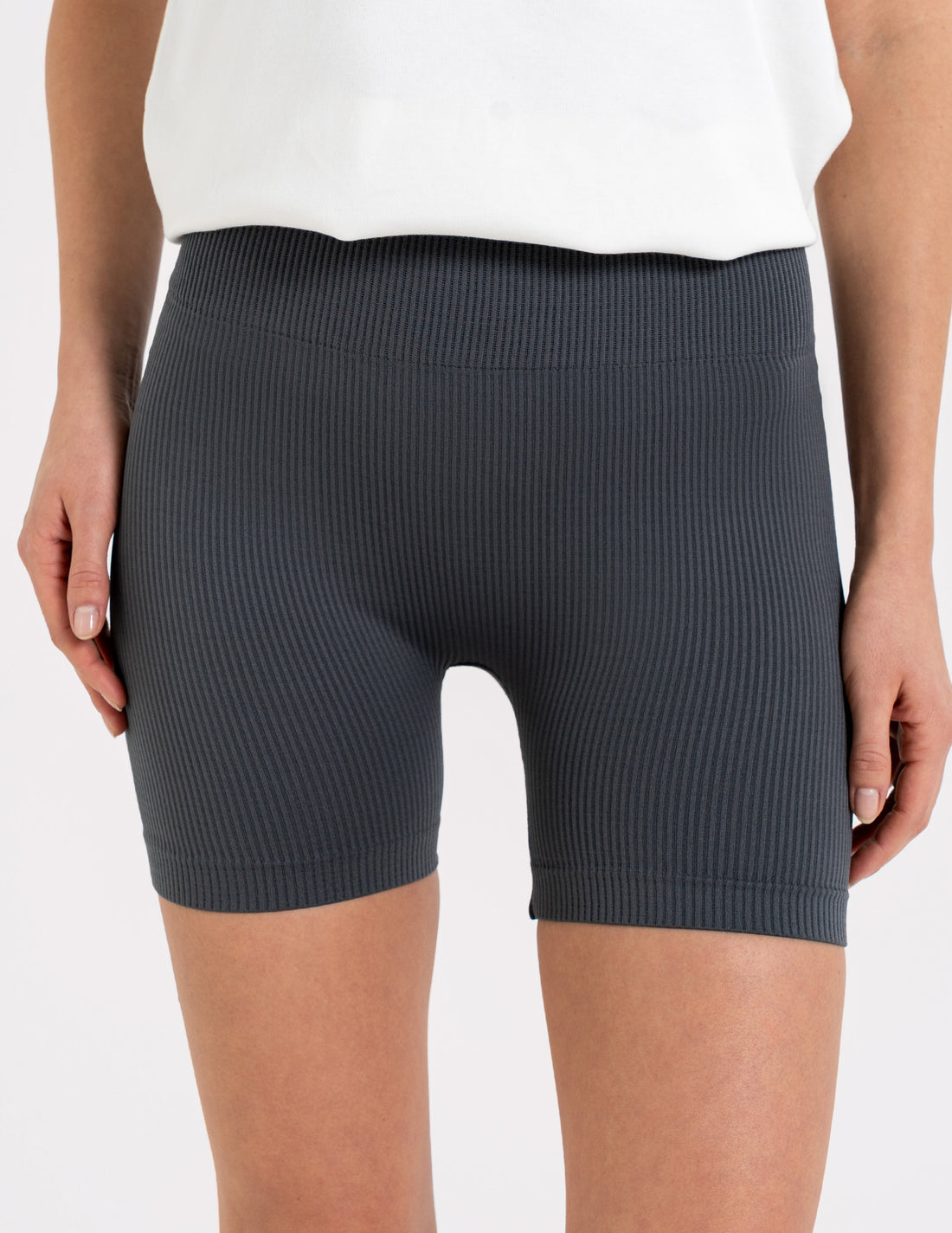 Kolarki legginsy bikery damskie push-up wysoki stan prążkowane