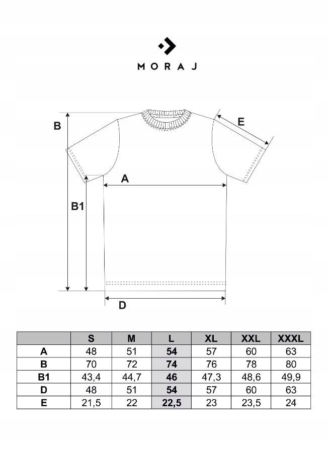 Tabela rozmiarów — T-shirt premium męski koszulka gładka bluzka haft logo bawełna