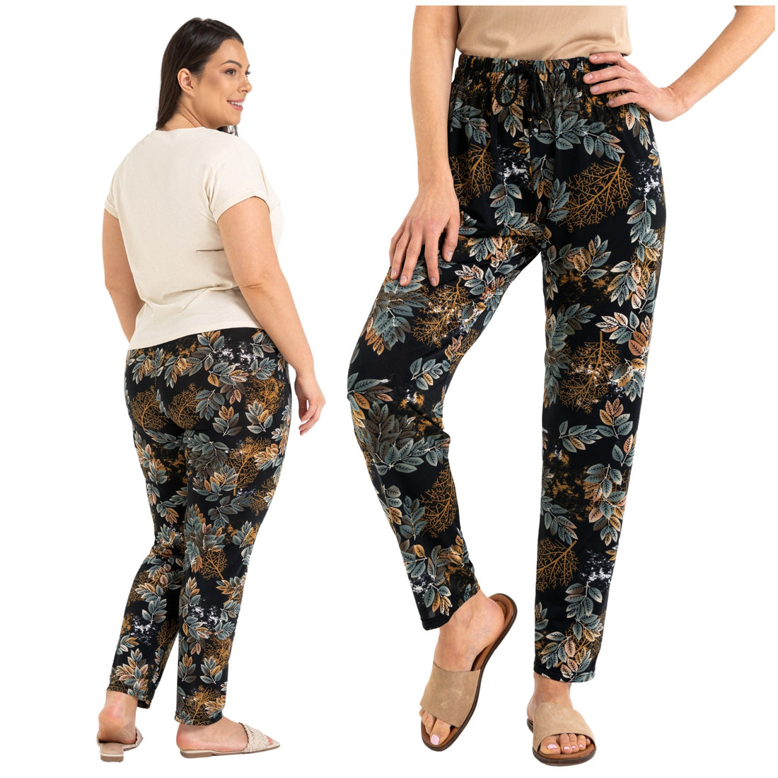 Spodnie damskie straight leg – wysoki stan