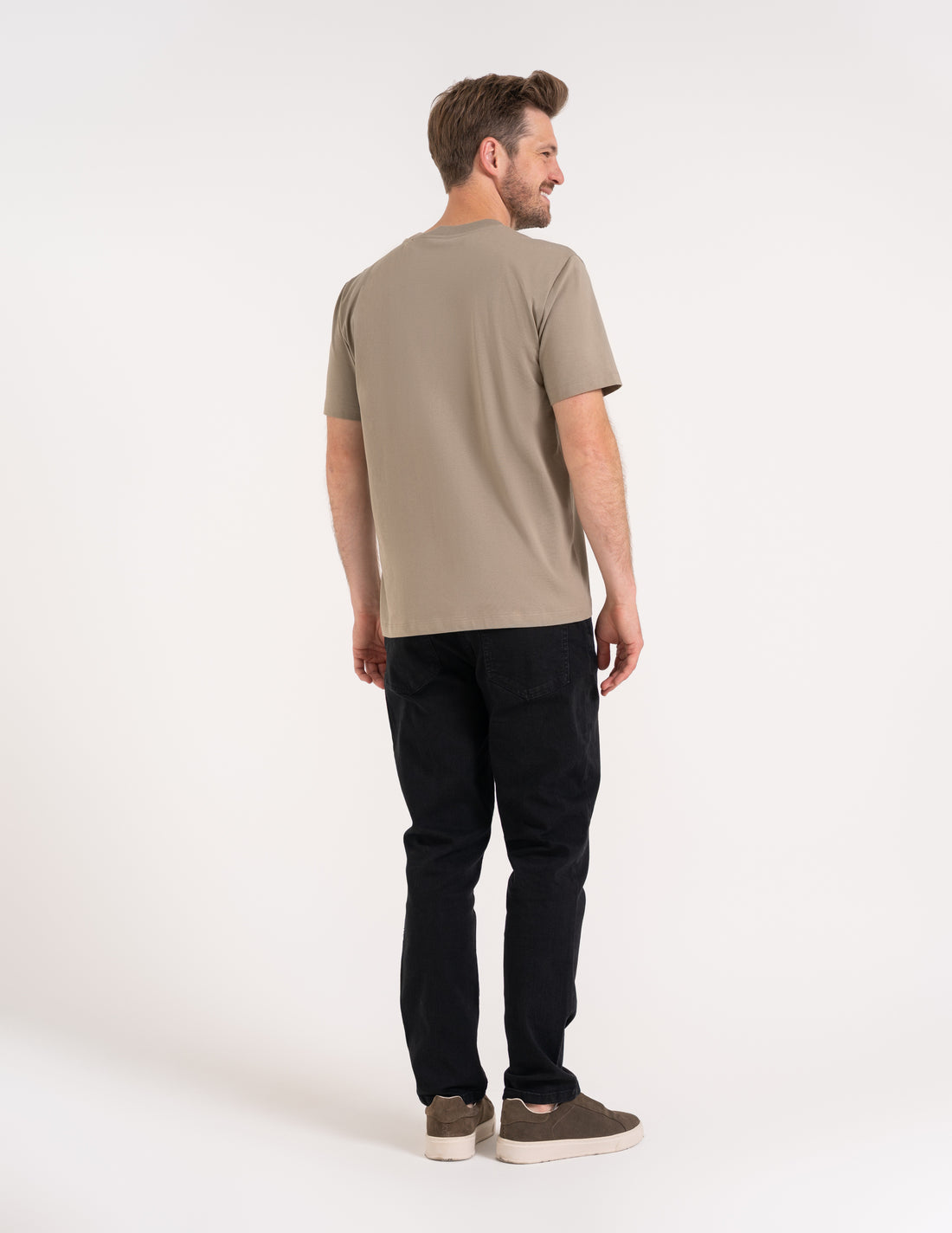 Męski t-shirt bawełniany z nadrukiem grzybów – regular fit