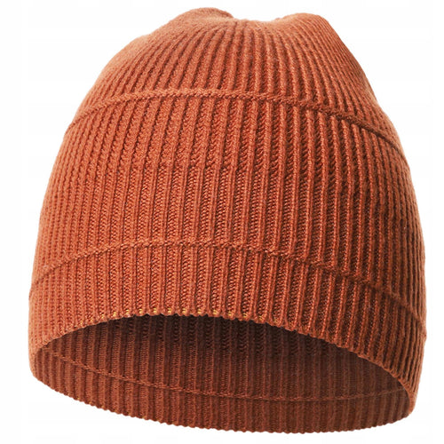 Czapka damska prążkowana typ beanie modna elegancka klasyczna