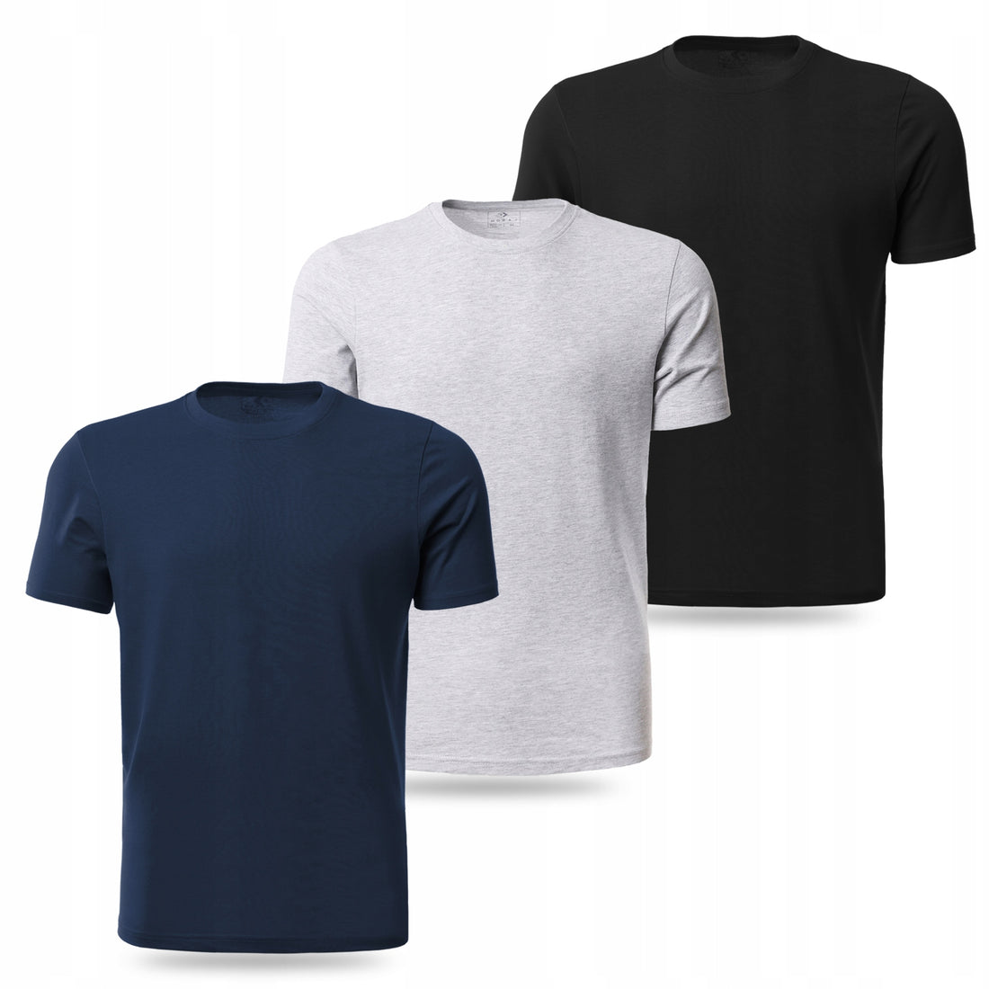 T-shirt męski klasyczny zestaw gładka koszulka krótki rękaw 3-pak