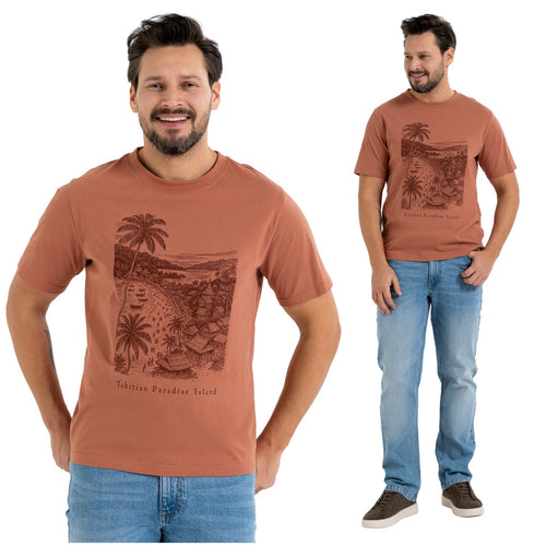 T-shirt męski z nadrukiem koszulka z krótkim rękawem klasyczna