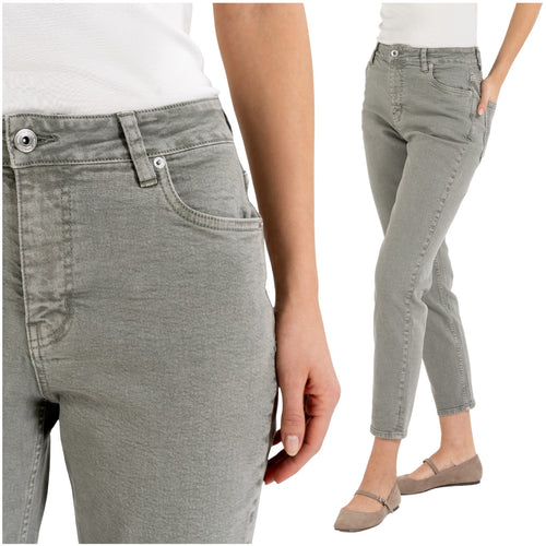 Spodnie mom fit jeansowe damskie z wysokim stanem luźne jeansy r.