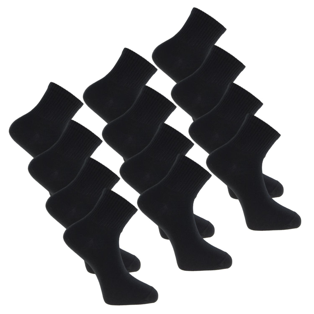 Skarpetki 3/4 czarne 12 par socks
