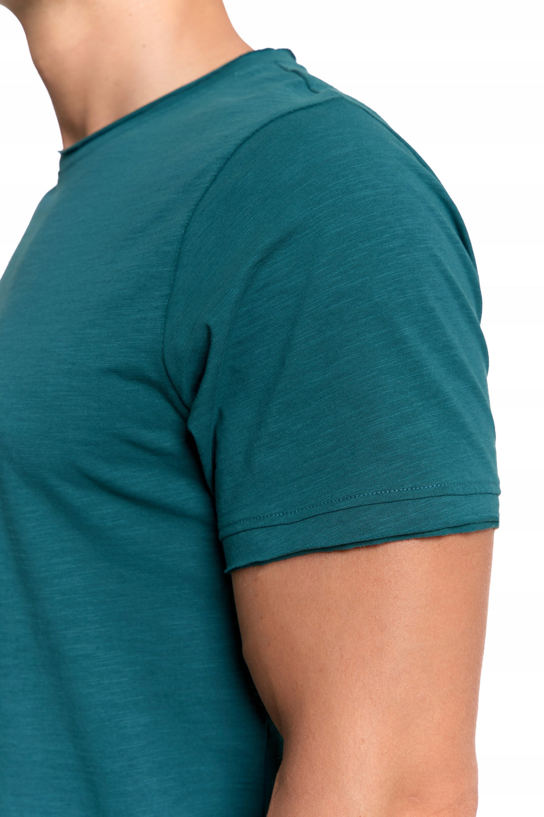 T-shirt męski z krótkim rękawem gładka koszulka bawełniana bluzka