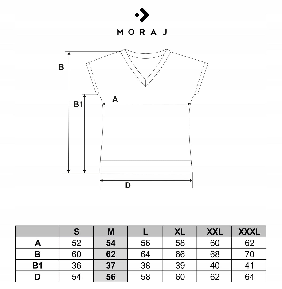Tabela rozmiarów — Bluzka damska koszulka t-shirt z haftem oversize na krótki rękaw