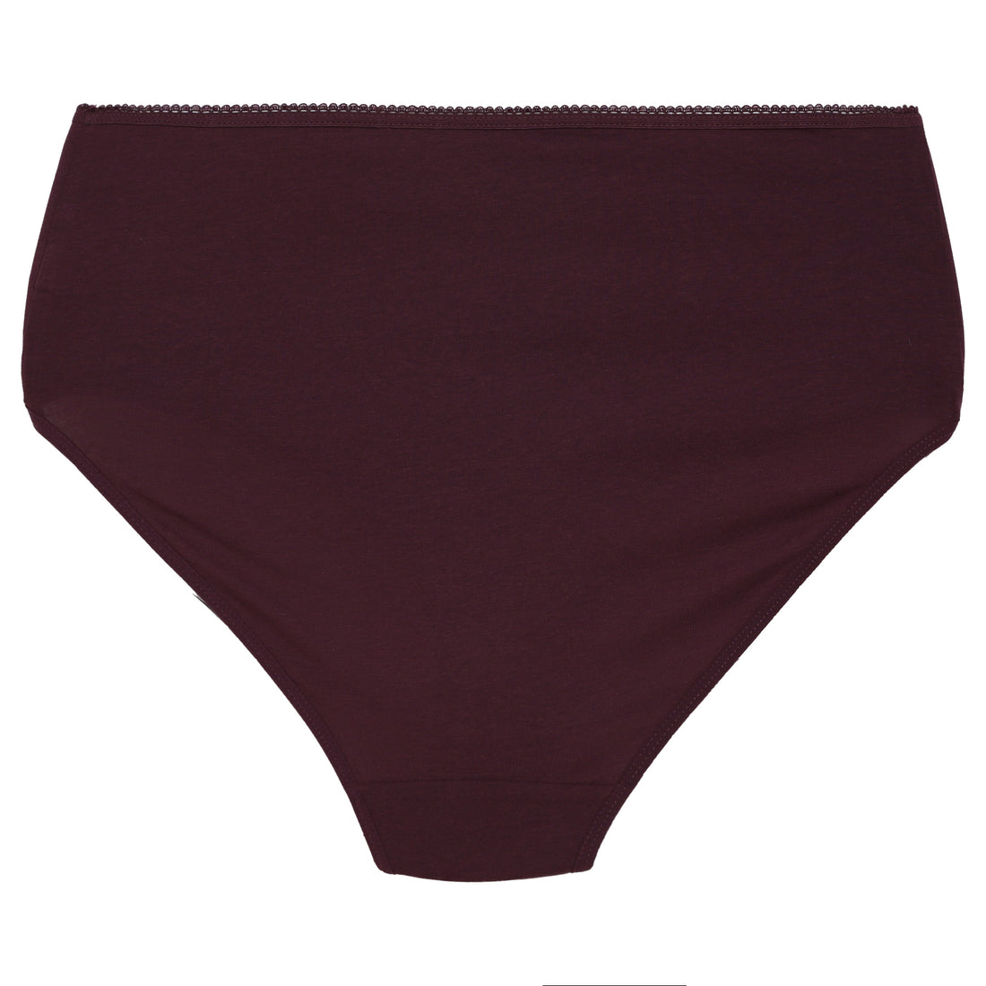 Figi damskie bawełniane maxi bikini z wyższym stanem gładkie (5-pak)