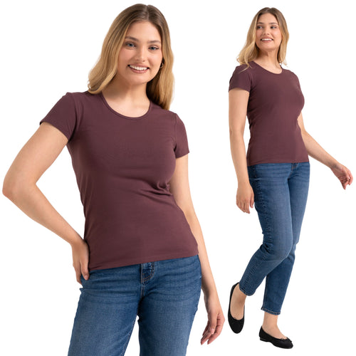 T-shirt klasyczny damski koszulka bawełniana krótki rękaw
