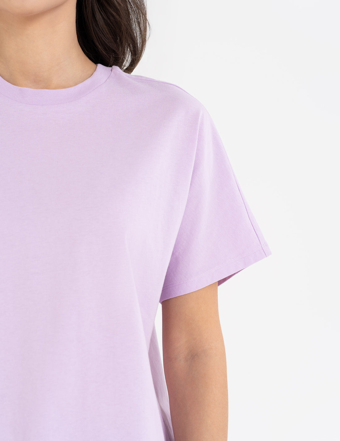 Luźna bluzka damska t-shirt z krótkim rękawem gładka koszulka