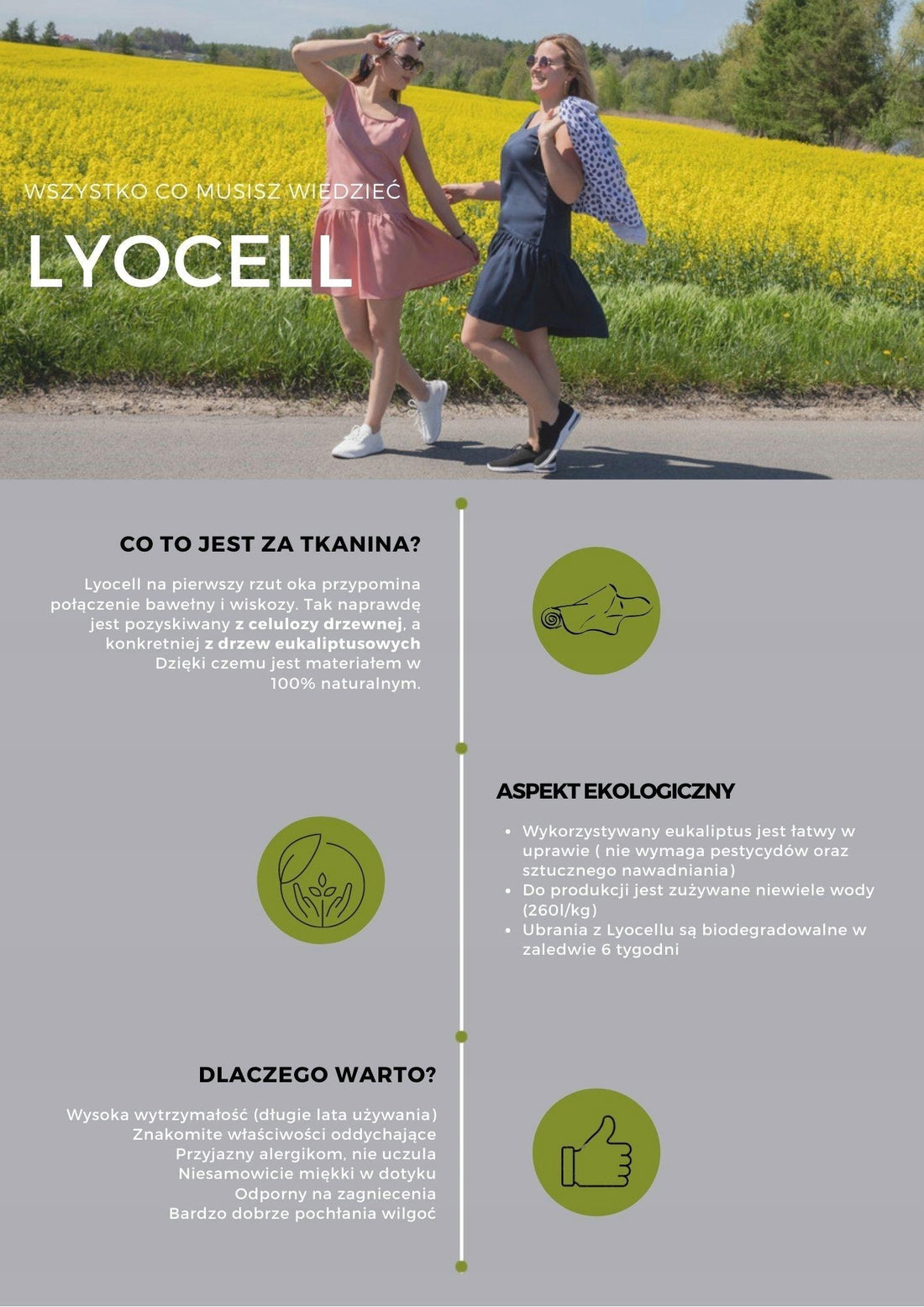 Sukienka damska z falbaną eko lyocell