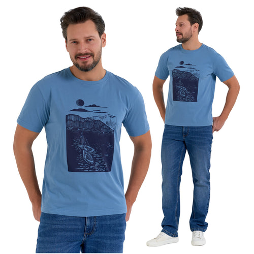 T-shirt męski z nadrukiem koszulka z krótkim rękawem klasyczna