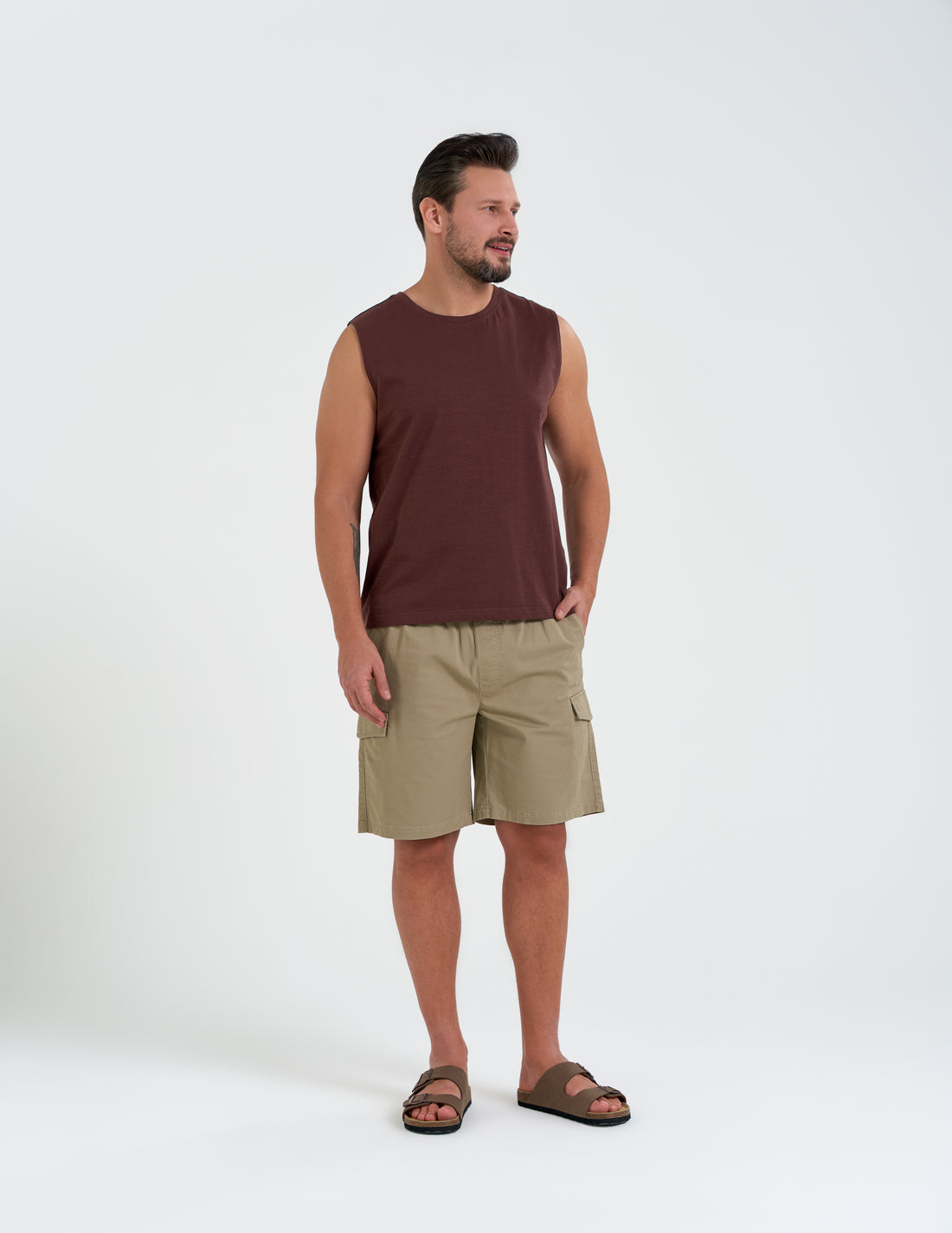 Tank-top bokserka męska koszulka bez rękawów klasyczna gładka