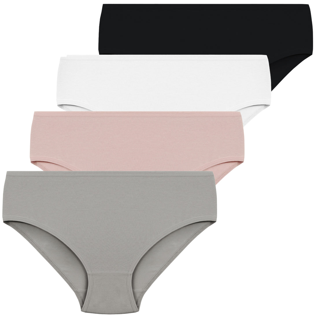 Figi damskie bawełniane maxi bikini z wysokim stanem i koronką (3-pak)
