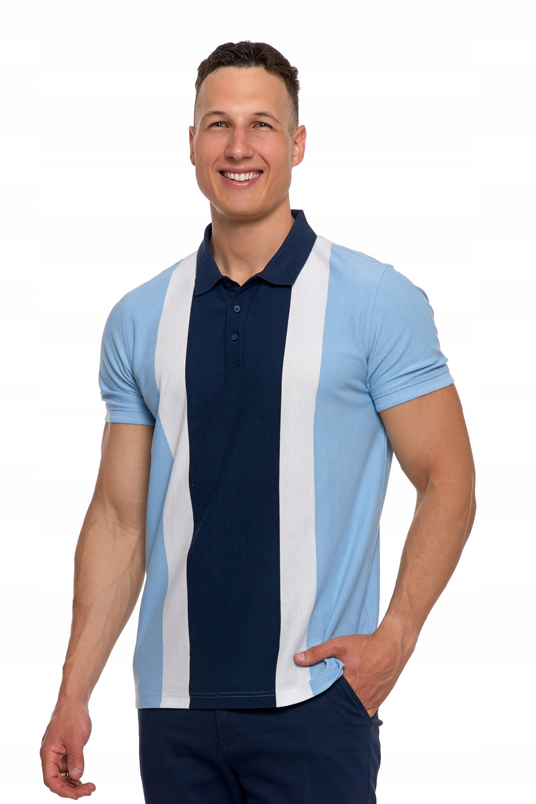 Elegancki t-shirt koszulka polo polówka z krótkim rękawem modna