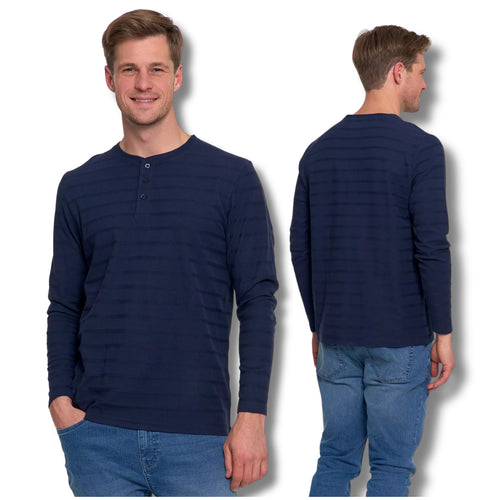 Elegancka koszulka męska z długim rękawem longsleeve bawełna