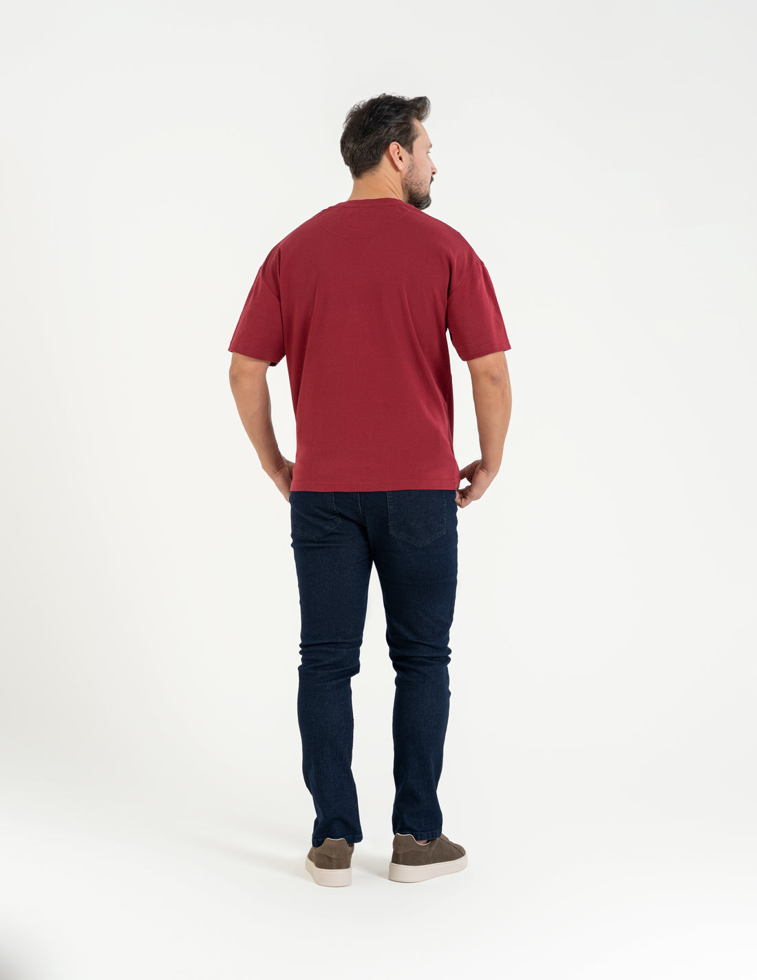 Luźny t-shirt męski koszulka z krótkim rękawem bluzka oversize