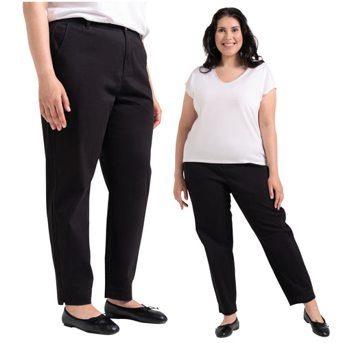 Damskie spodnie chino z wykończeniem peach touch