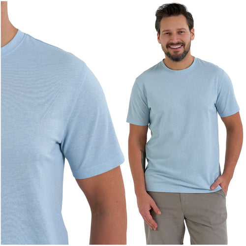 T-shirt męski klasyczny melanżowe wykończenie modna koszulka